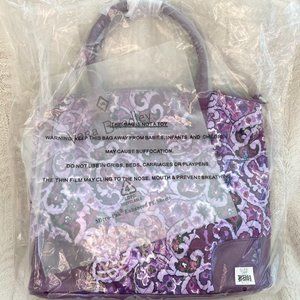 Vera Bradley Day Off Crossbody Satchel Purse in Lilac Paisley - New!